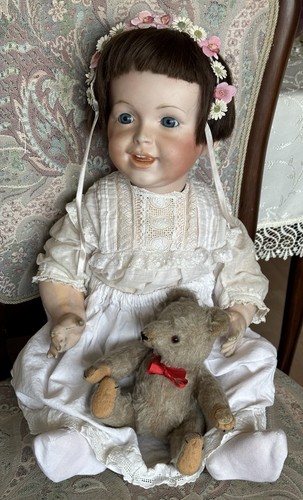 Antike porzellankopfpuppe sbfj - antike,
