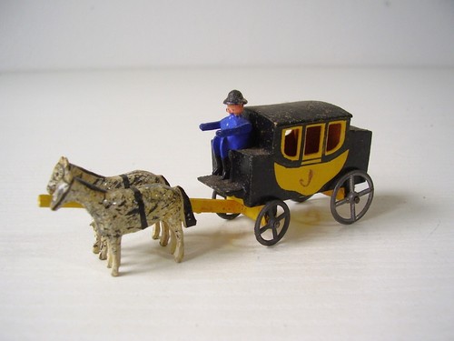 Antike miniatur post - post, kutsche