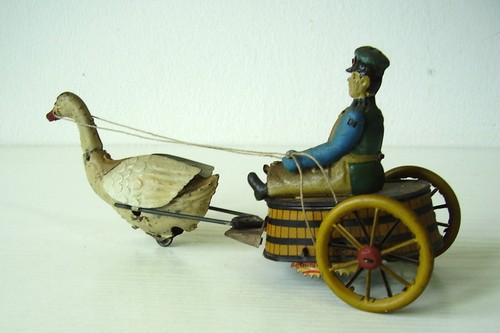 Antiker entenreiter kutsche - antiker,